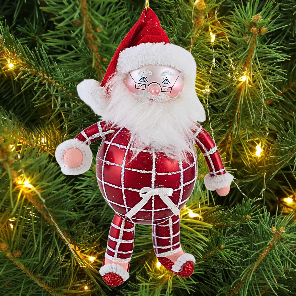 De Carlini Italian Ornaments Cozy Claus - - SBKGifts.com