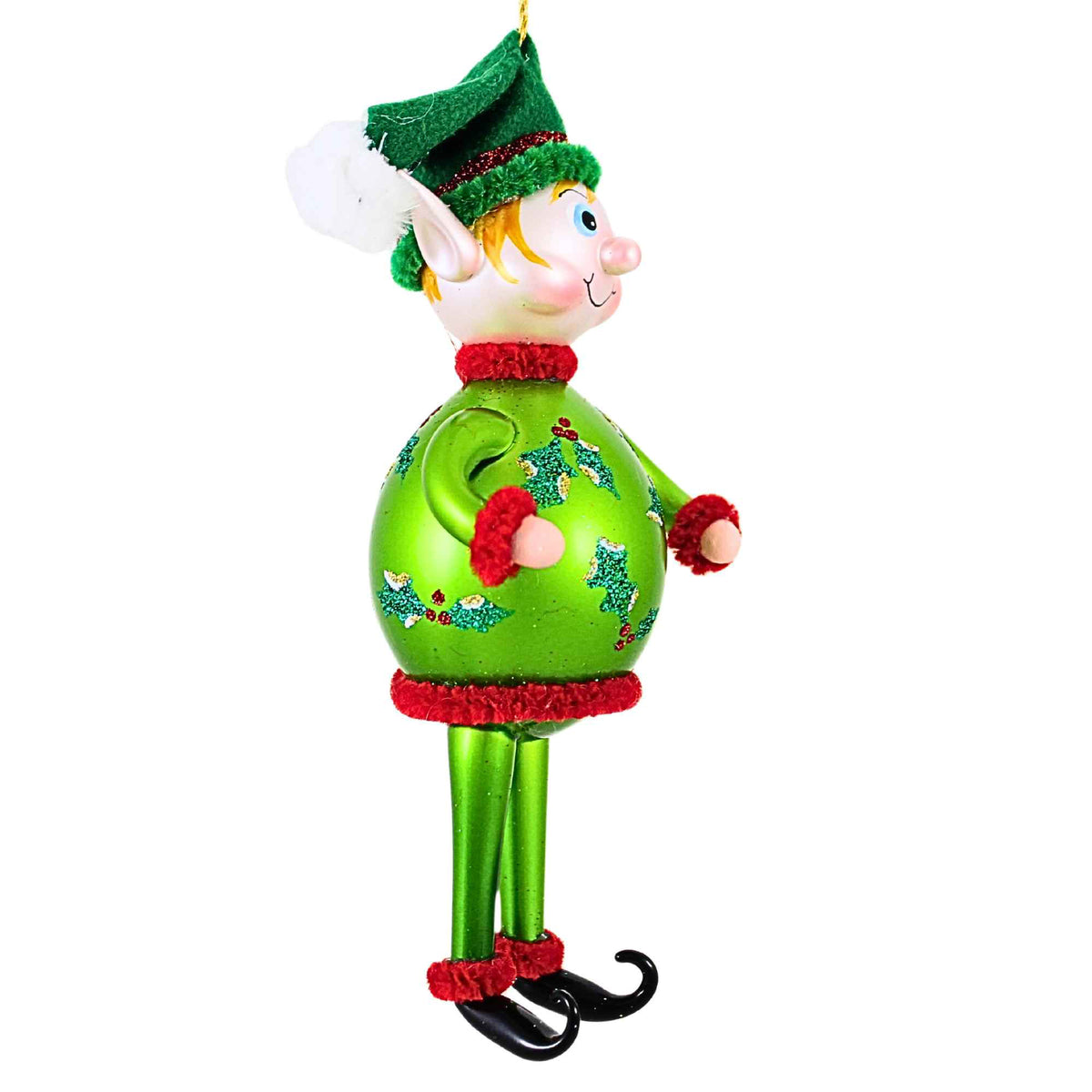 De Carlini Italian Ornaments Holly Jolly Jammies - - SBKGifts.com