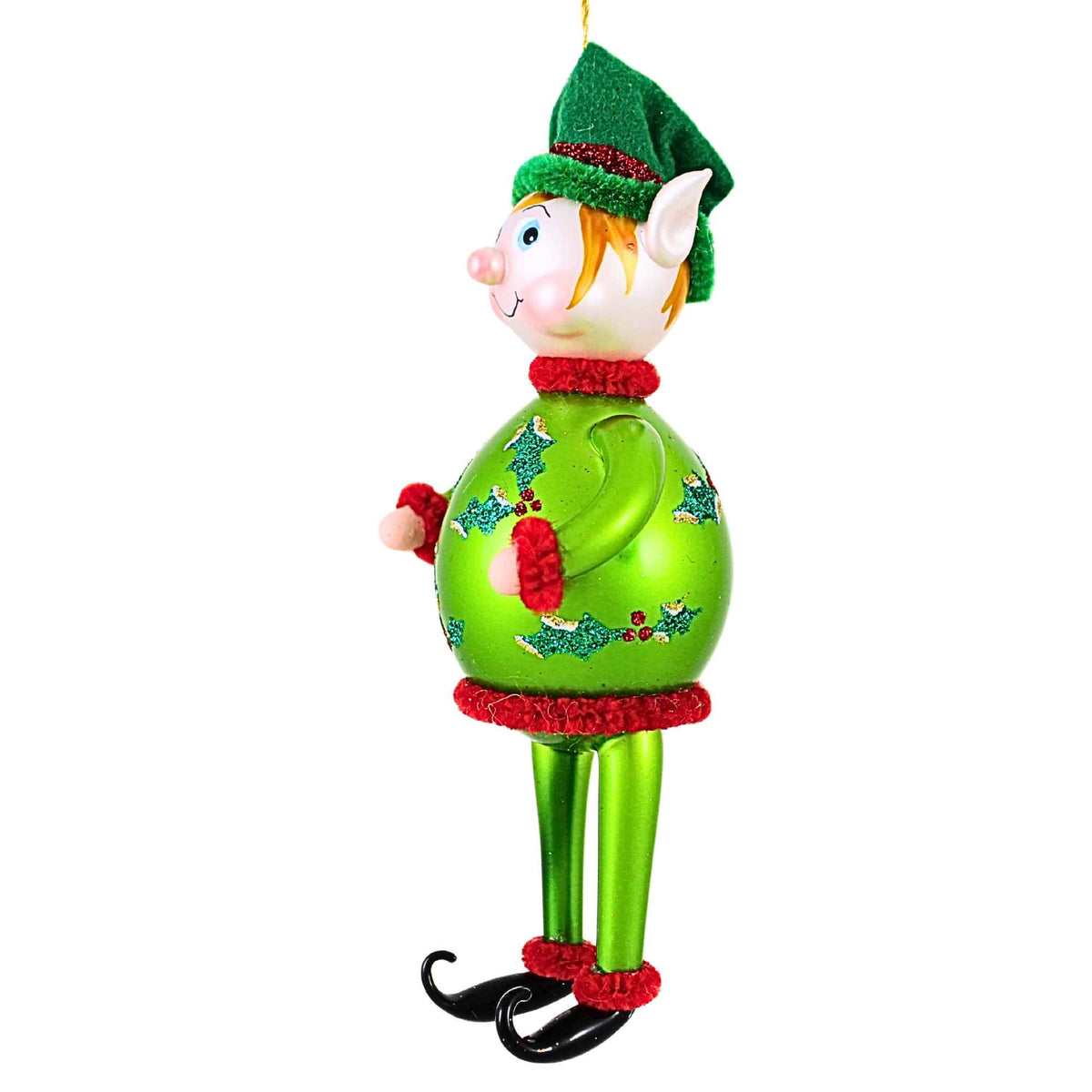 De Carlini Italian Ornaments Holly Jolly Jammies - - SBKGifts.com
