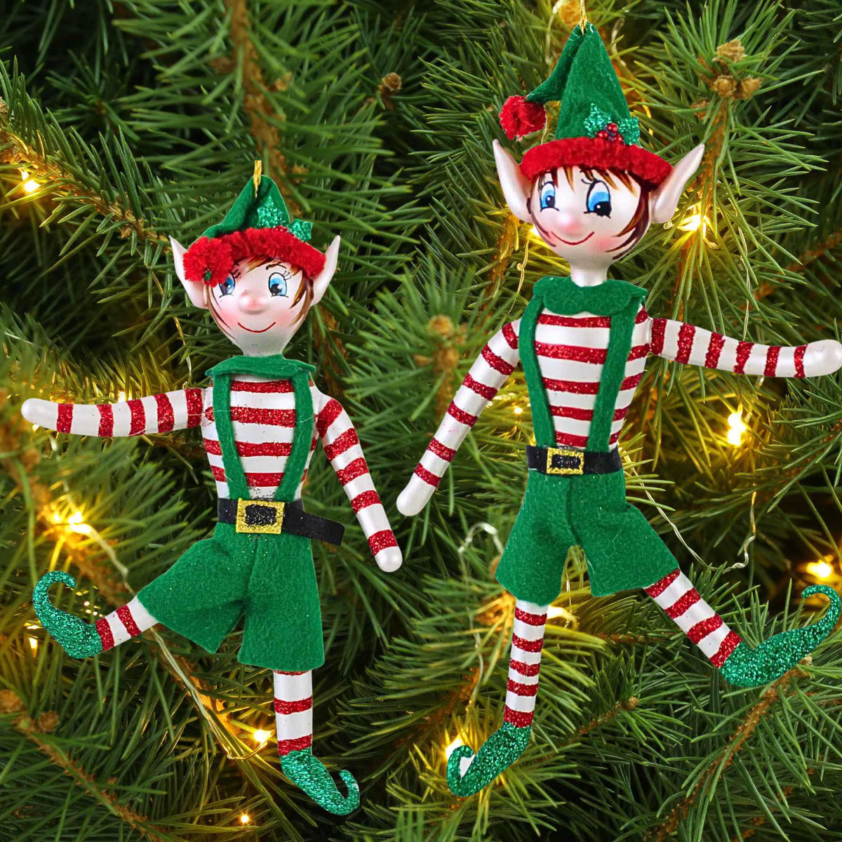 De Carlini Italian Ornaments Milo & Merry Twirltoe - - SBKGifts.com