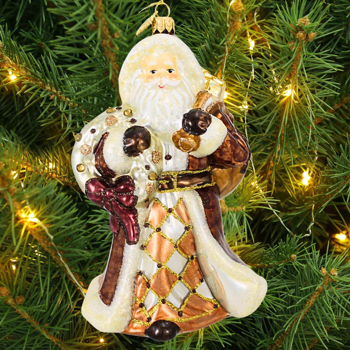 Huras Family Mocha Mousse Holiday Cheer Santa - - SBKGifts.com