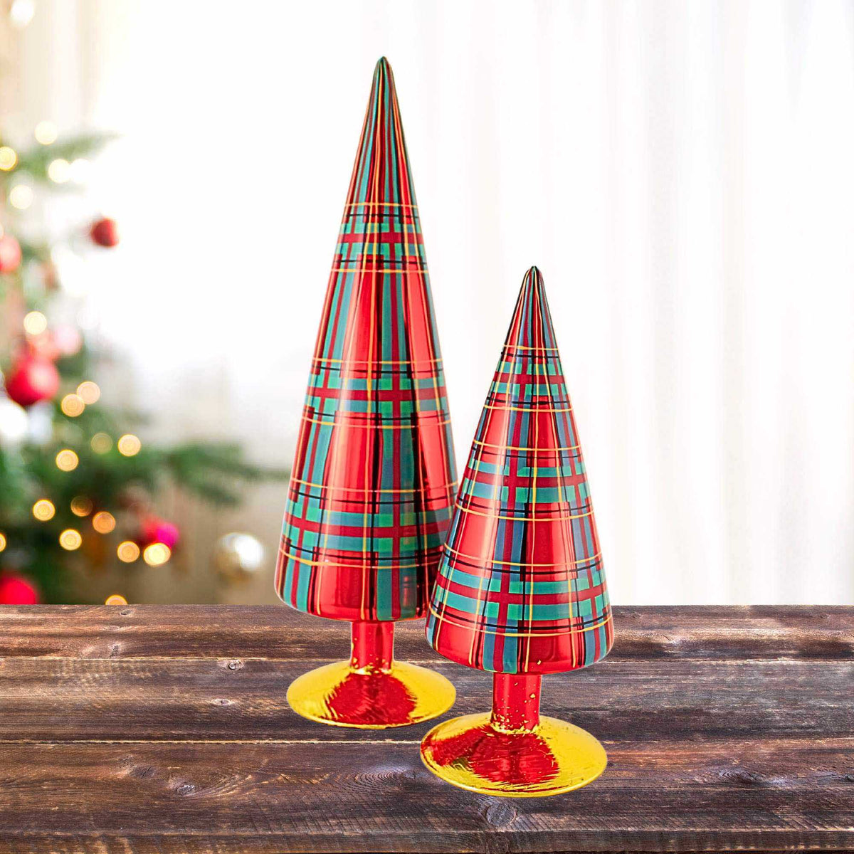 Cody Foster Patterned Tree Red Plaid Set - - SBKGifts.com