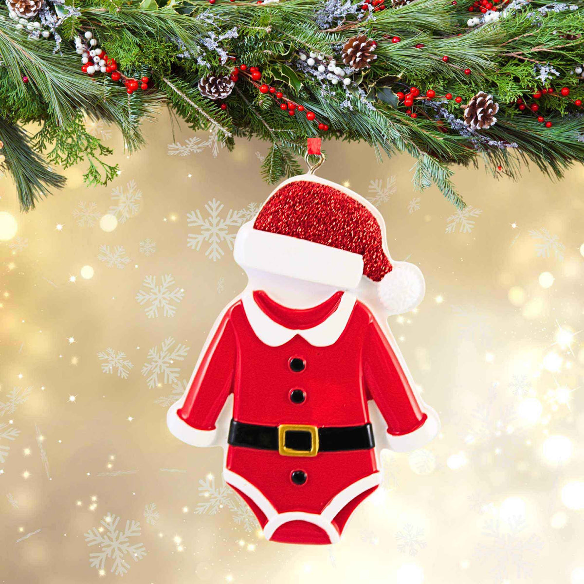 Polarx Baby's First Santa Onesie - - SBKGifts.com
