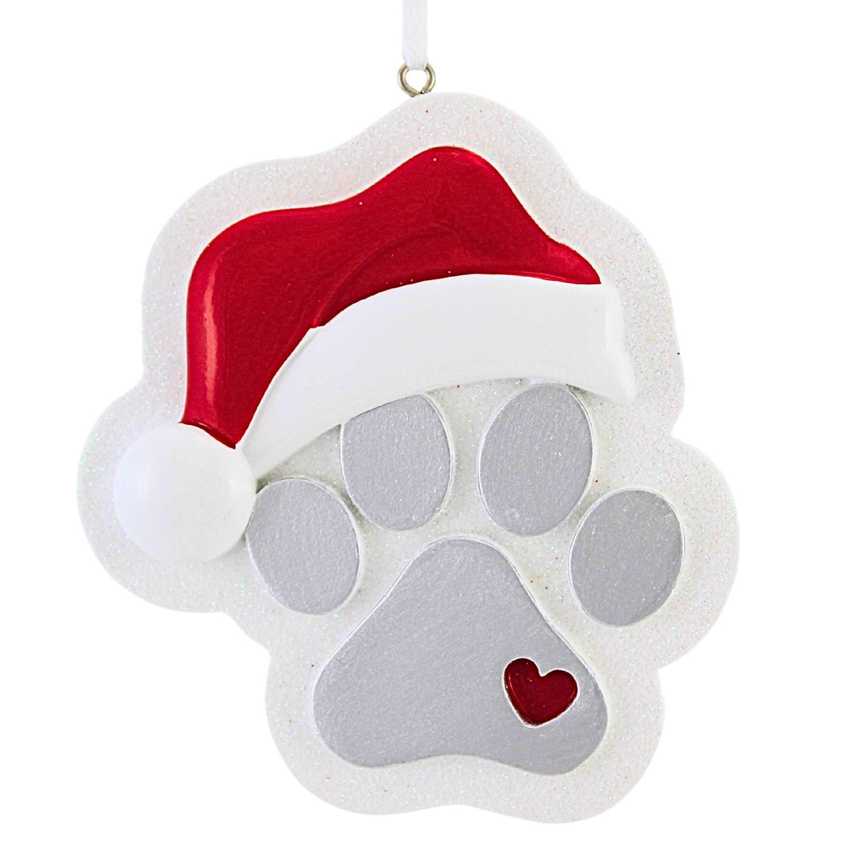 (65370) Paw Print With Santa Hat