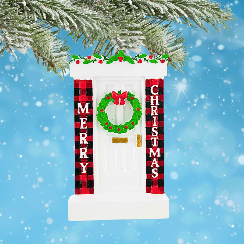 Polarx Plaid Merry Christmas Door - - SBKGifts.com