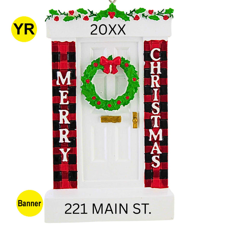 Polarx Plaid Merry Christmas Door - - SBKGifts.com