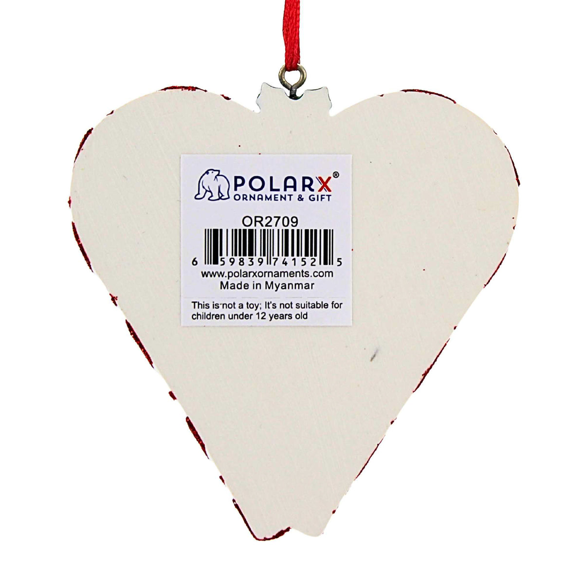 Polarx Candy Cane Heart - - SBKGifts.com