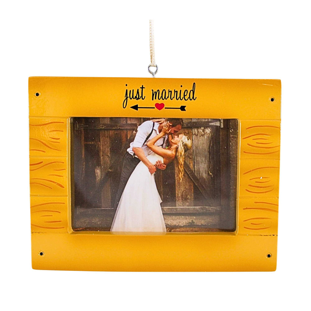 (65394) Rustic Wedding Picture Frame Ornament