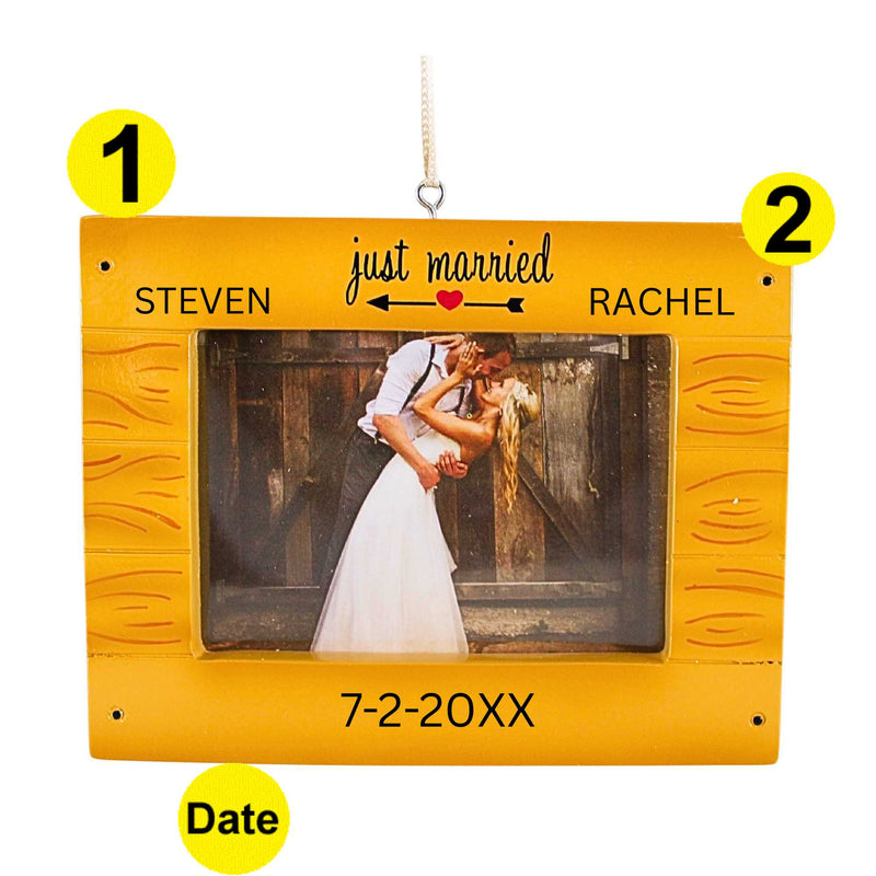Polarx Rustic Wedding Picture Frame Ornament - - SBKGifts.com