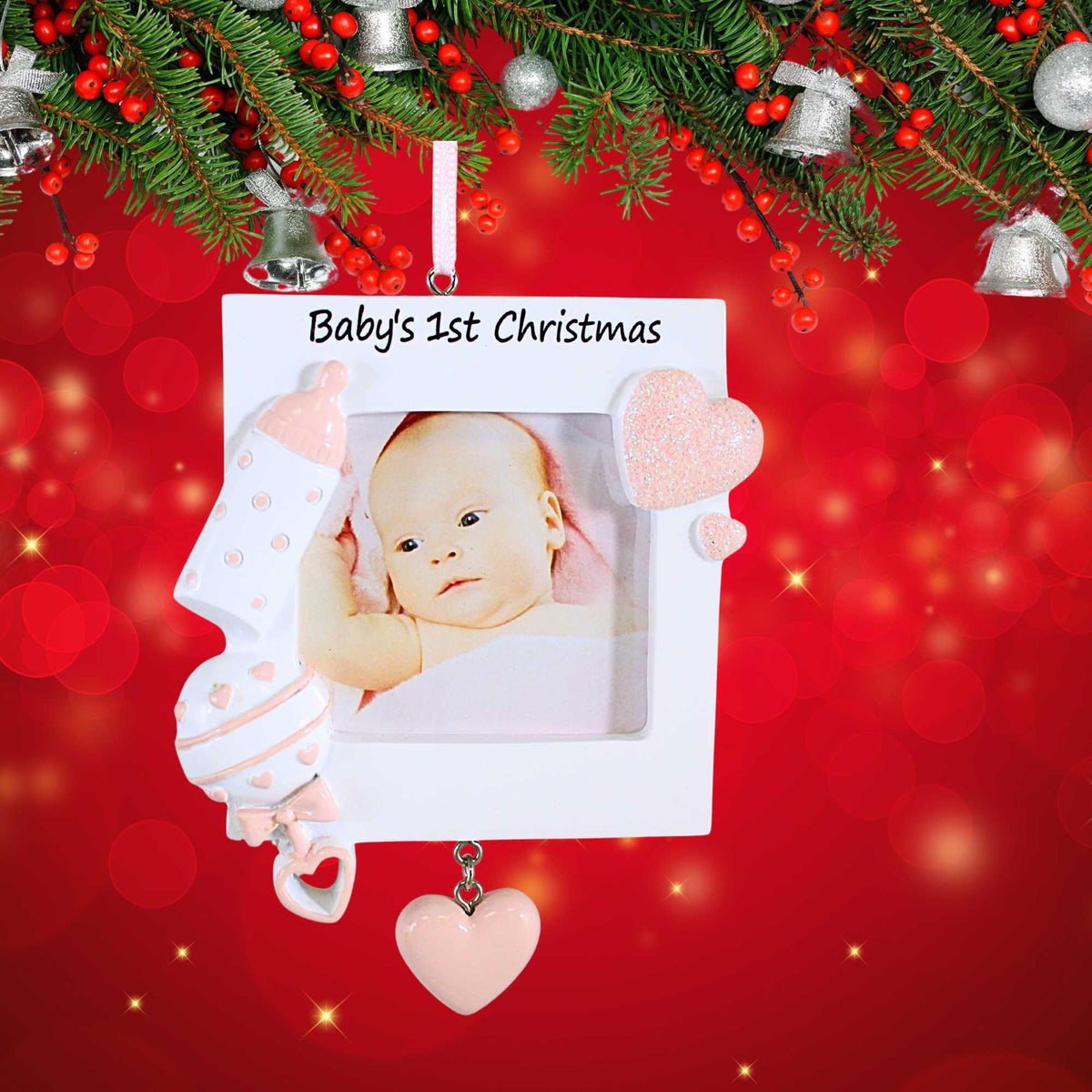 Polarx Baby's Girl First Picture Frame Ornament - - SBKGifts.com
