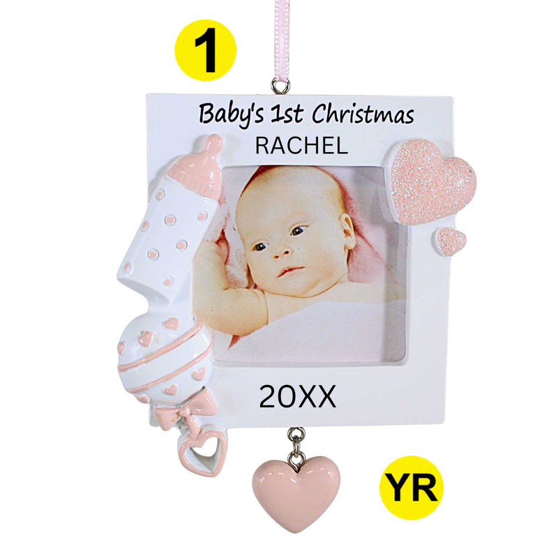 Polarx Baby's Girl First Picture Frame Ornament - - SBKGifts.com