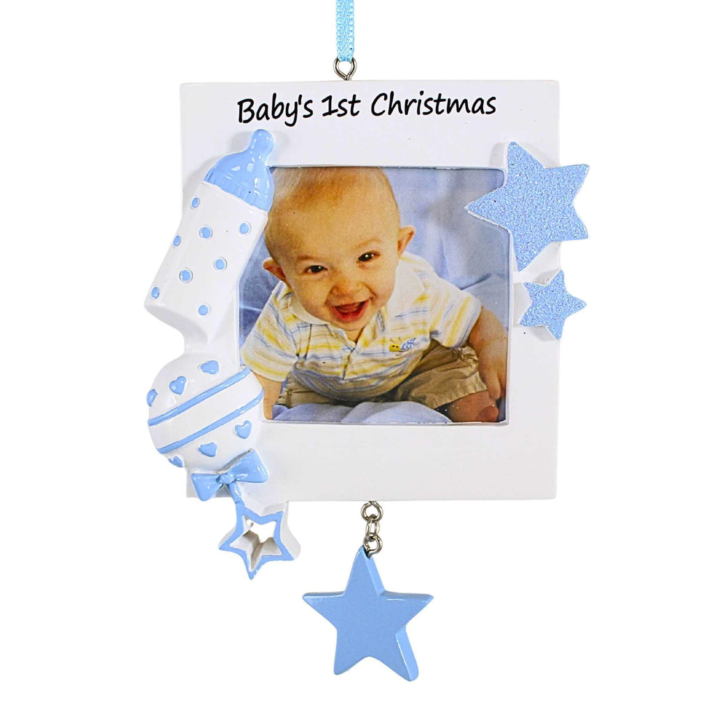 Polarx 4.50In Baby Boy First Picture Frame Ornament, Polyresin, Newborn ...