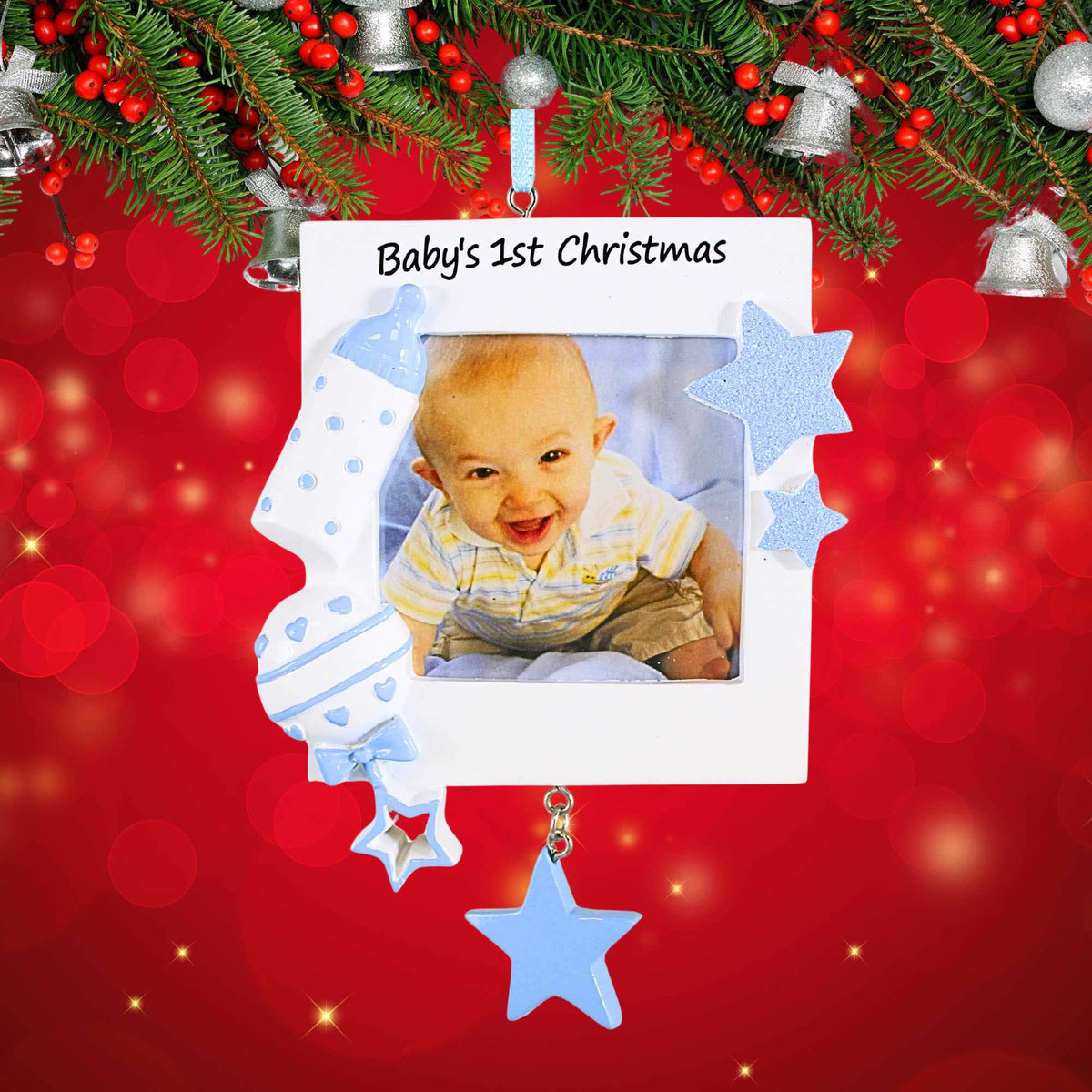 Polarx Baby Boy First Picture Frame Ornament - - SBKGifts.com
