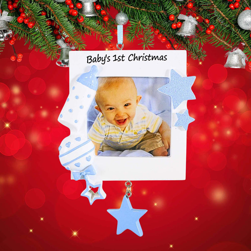 Polarx Baby Boy First Picture Frame Ornament - - SBKGifts.com