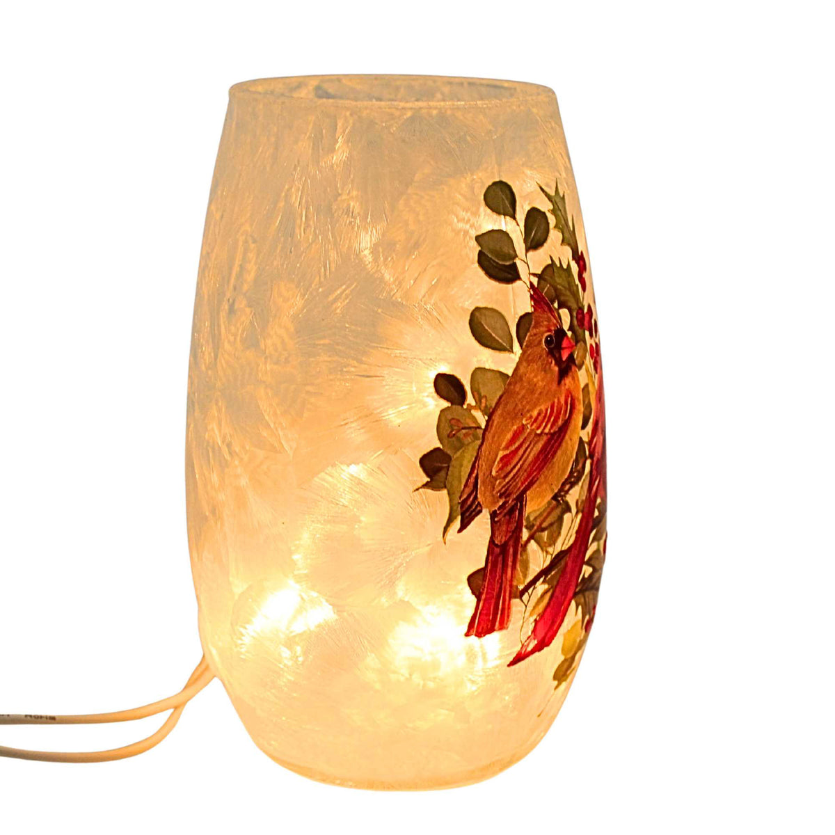 Stony Creek Cardinal Christmas Pre-Lit Small Vase - - SBKGifts.com
