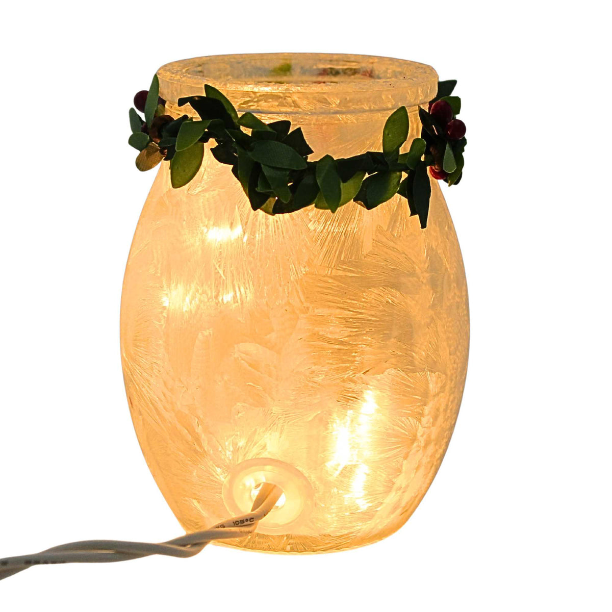 Stony Creek Cardinal Christmas Pre-Lit Small Jar W/Garland - - SBKGifts.com
