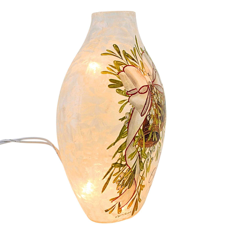 Stony Creek Holiday Bells Pre-Lit Glass Vase - - SBKGifts.com