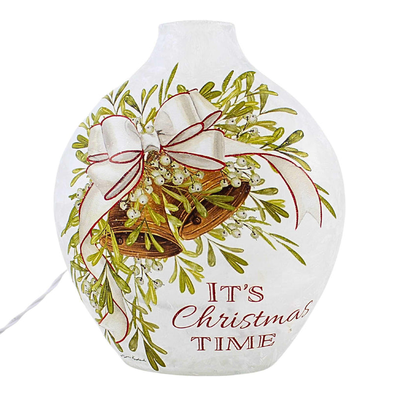 Stony Creek Holiday Bells Pre-Lit Glass Vase - - SBKGifts.com