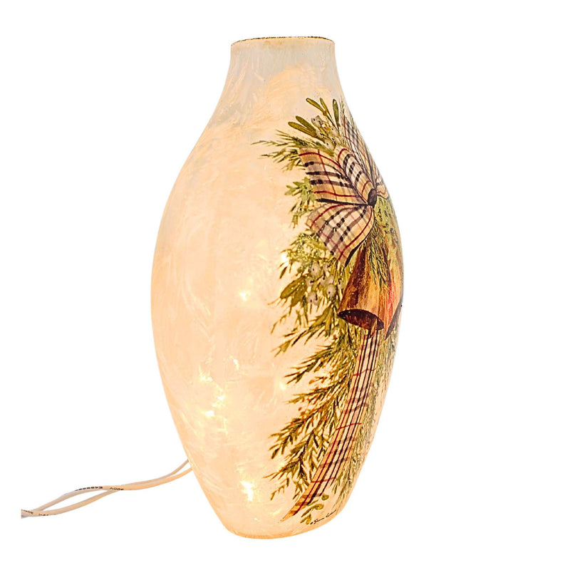 Stony Creek Holiday Bells Pre-Lit Glass Vase - - SBKGifts.com