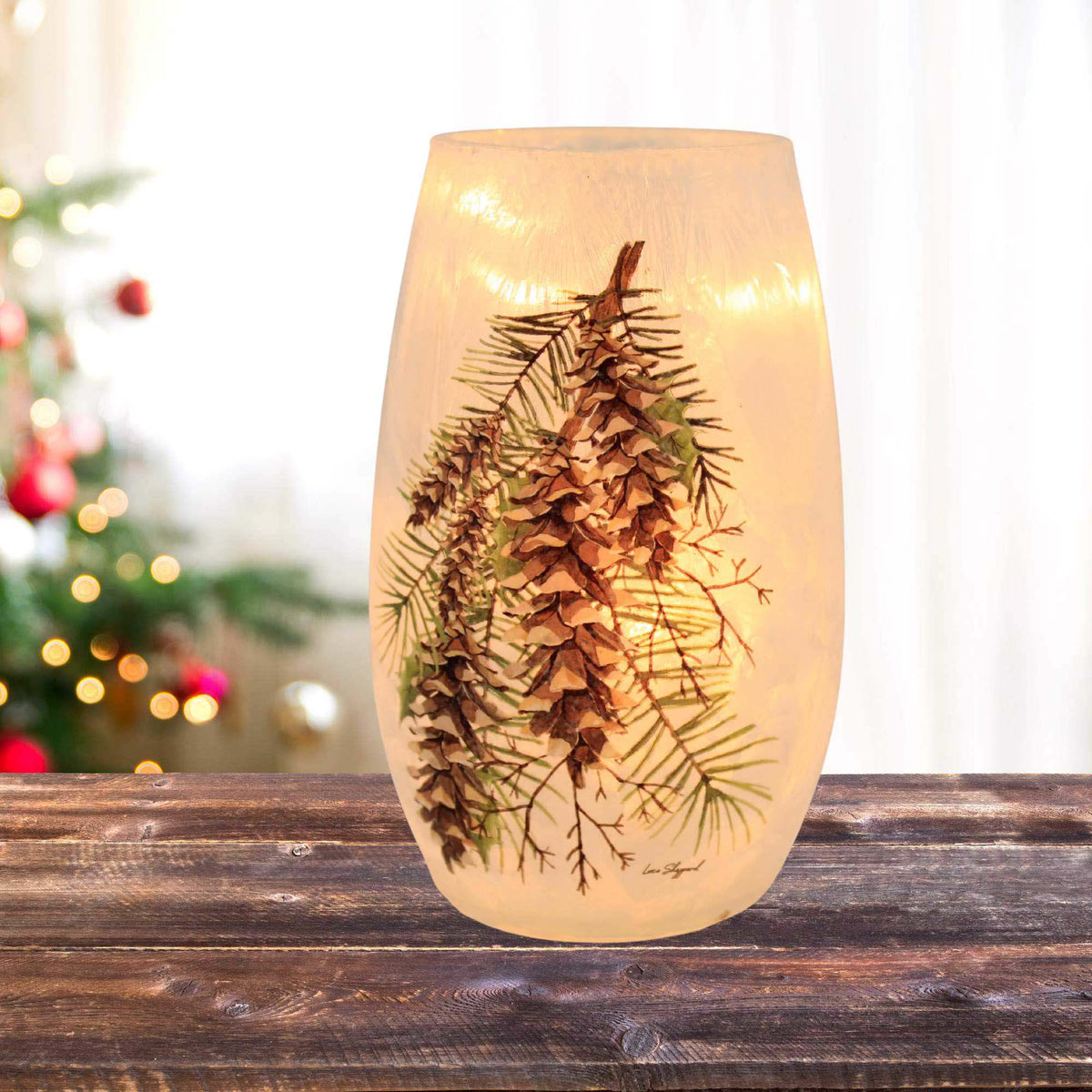 Stony Creek Country Pine Pre-Lit Small Vase - - SBKGifts.com