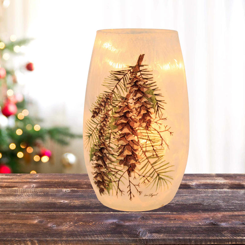 Stony Creek Country Pine Pre-Lit Small Vase - - SBKGifts.com