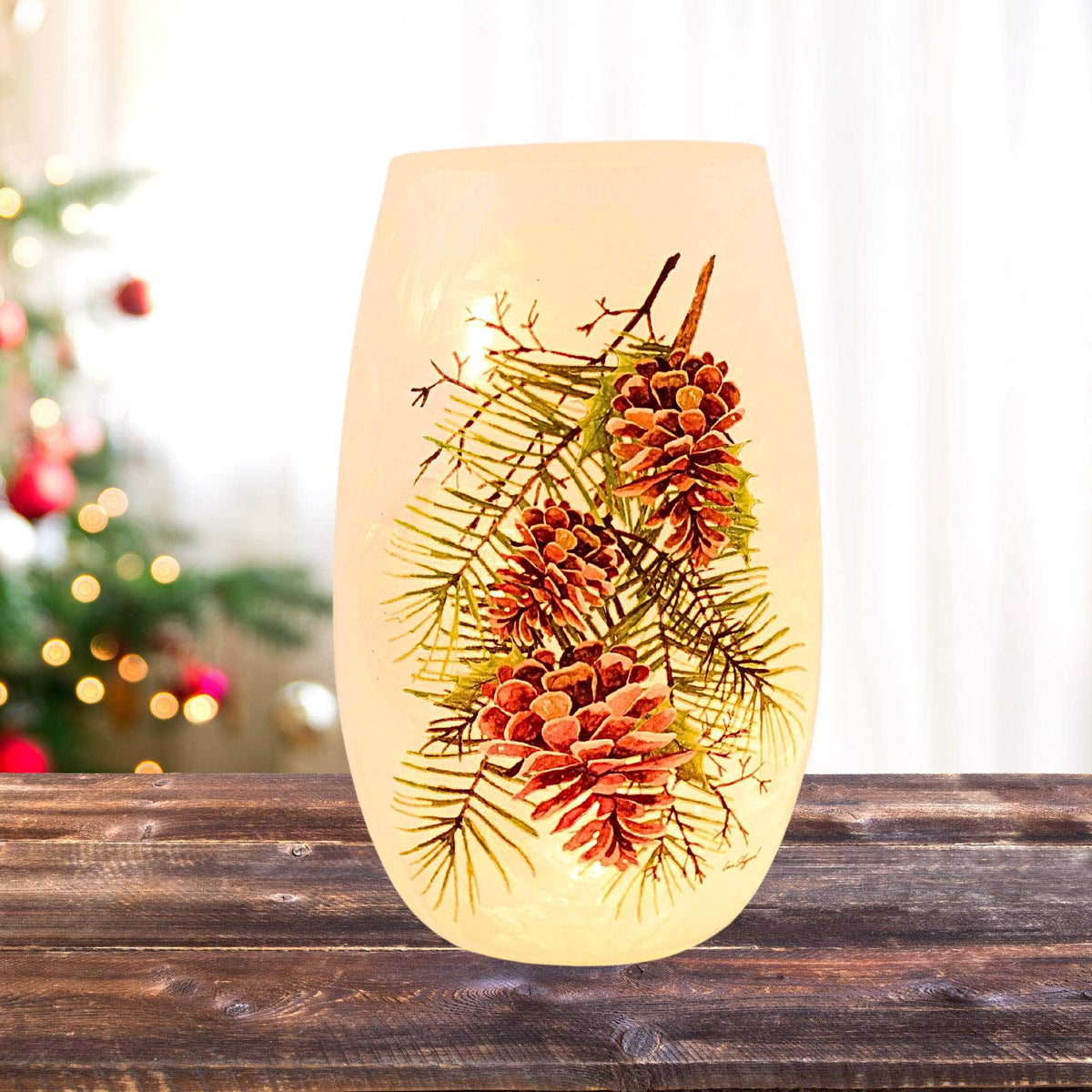 Stony Creek Country Pine Pre-Lit Small Vase - - SBKGifts.com