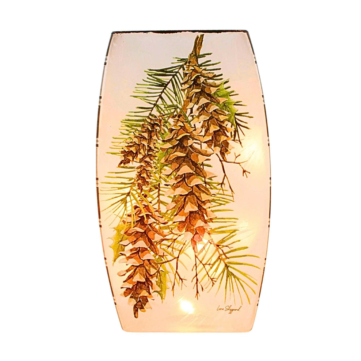Country Pine Pre-Lit Small Vase 65408