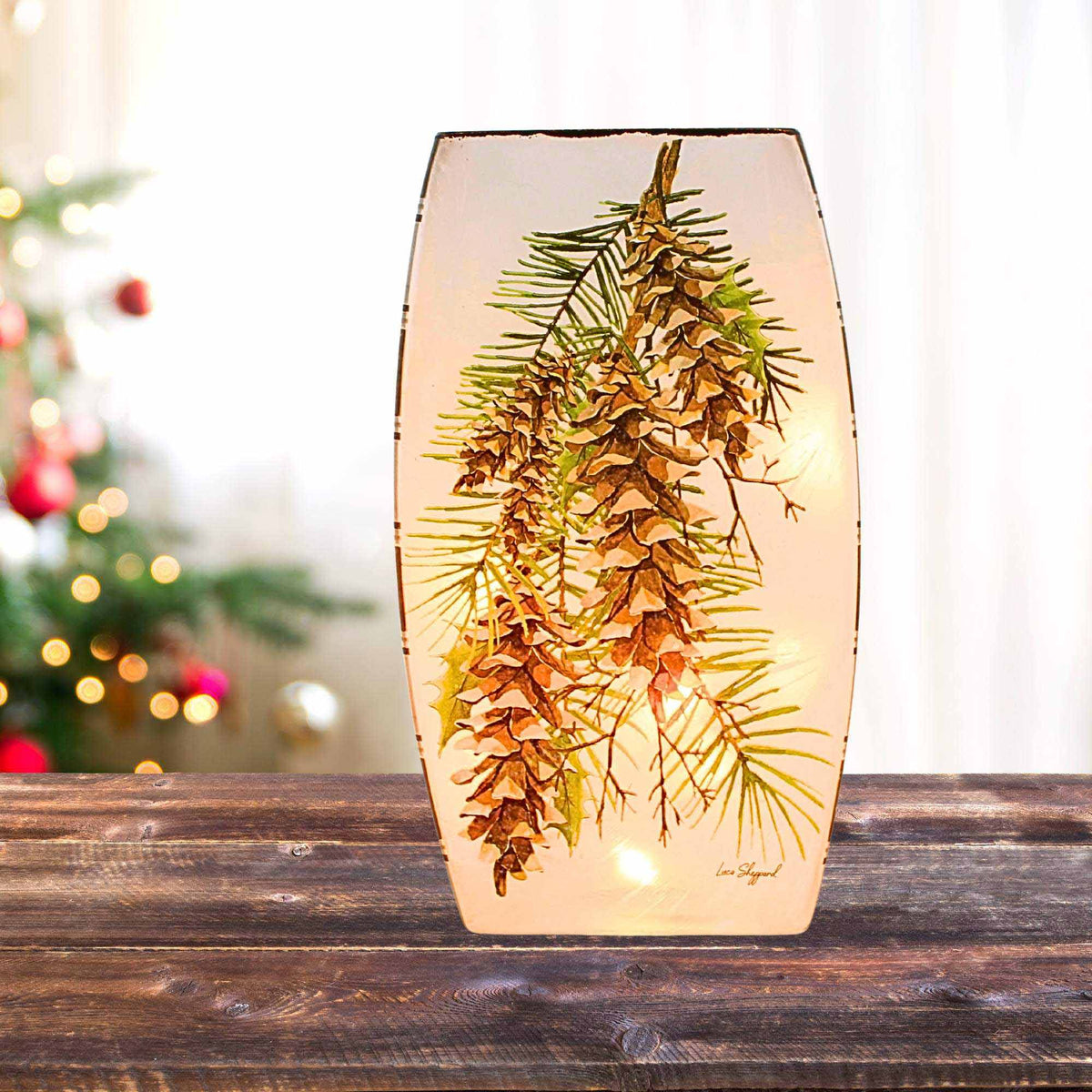 Stony Creek Country Pine Pre-Lit Small Vase - - SBKGifts.com