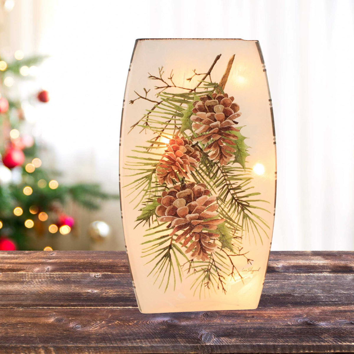 Stony Creek Country Pine Pre-Lit Small Vase - - SBKGifts.com
