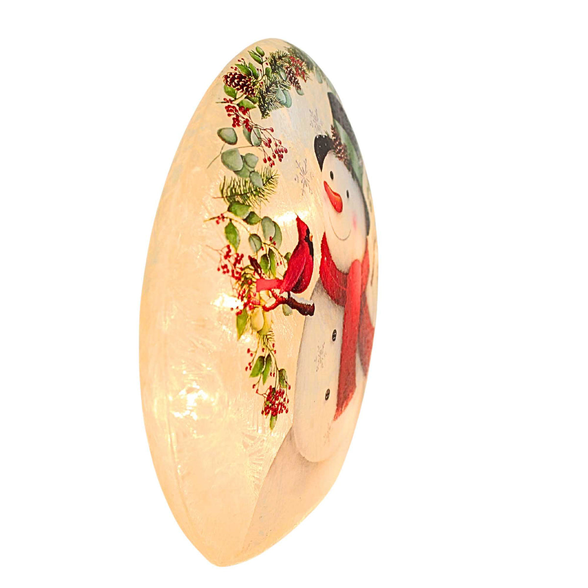 Stony Creek Happy Snowman Sm Pre-Lit Round Orb - - SBKGifts.com