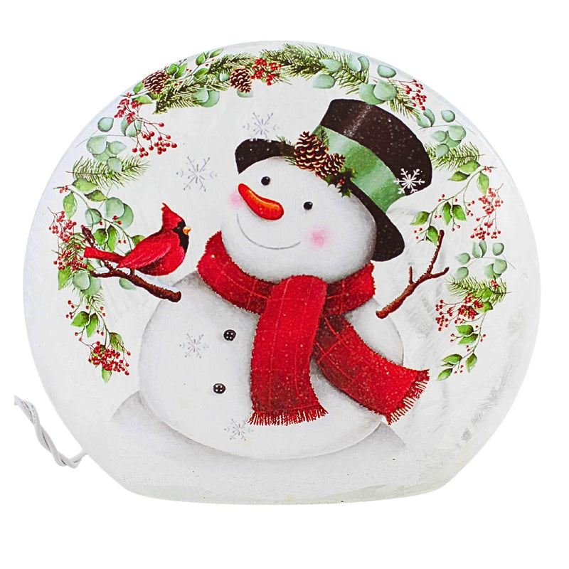 Stony Creek Happy Snowman Sm Pre-Lit Round Orb - - SBKGifts.com