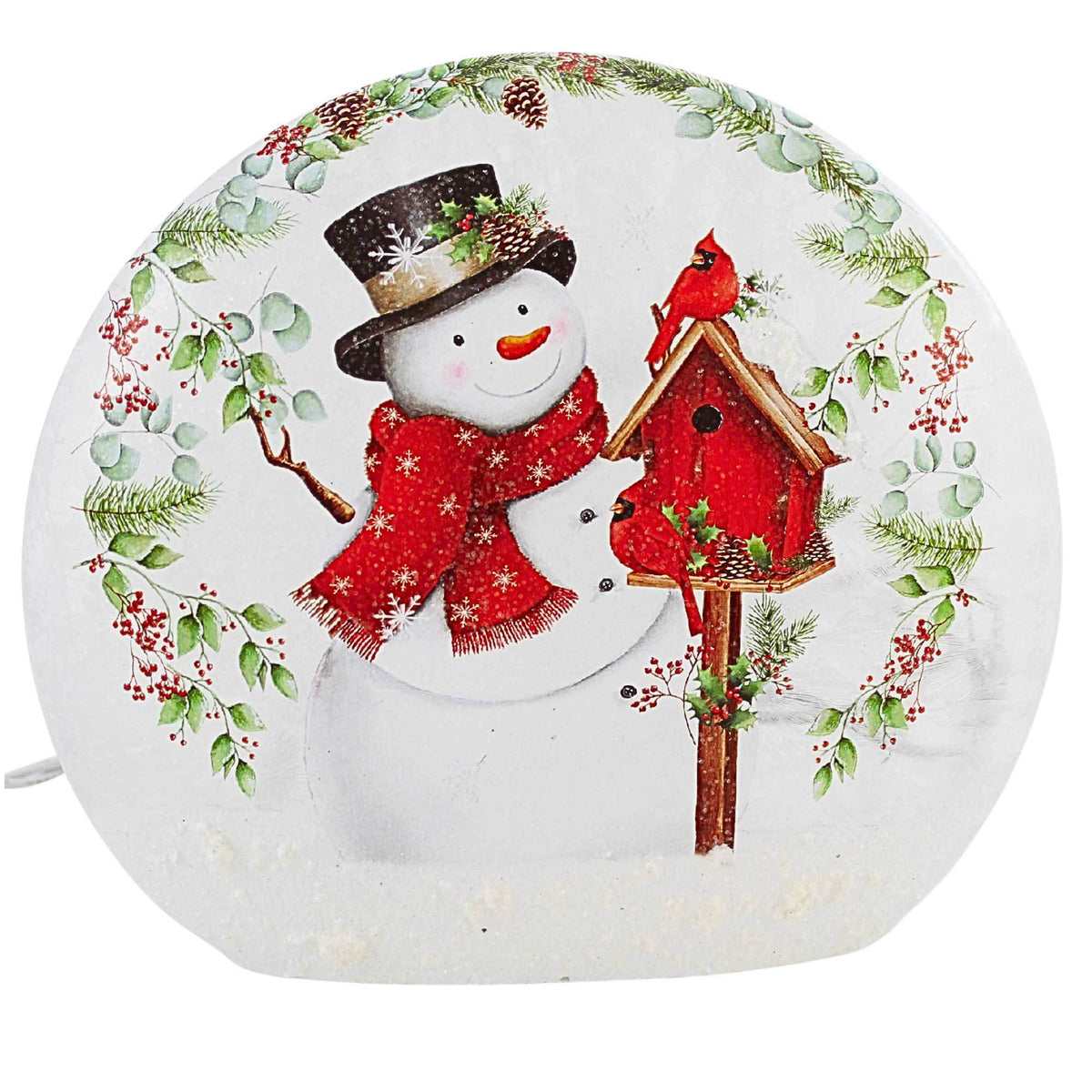 Stony Creek Happy Snowman Sm Pre-Lit Round Orb - - SBKGifts.com