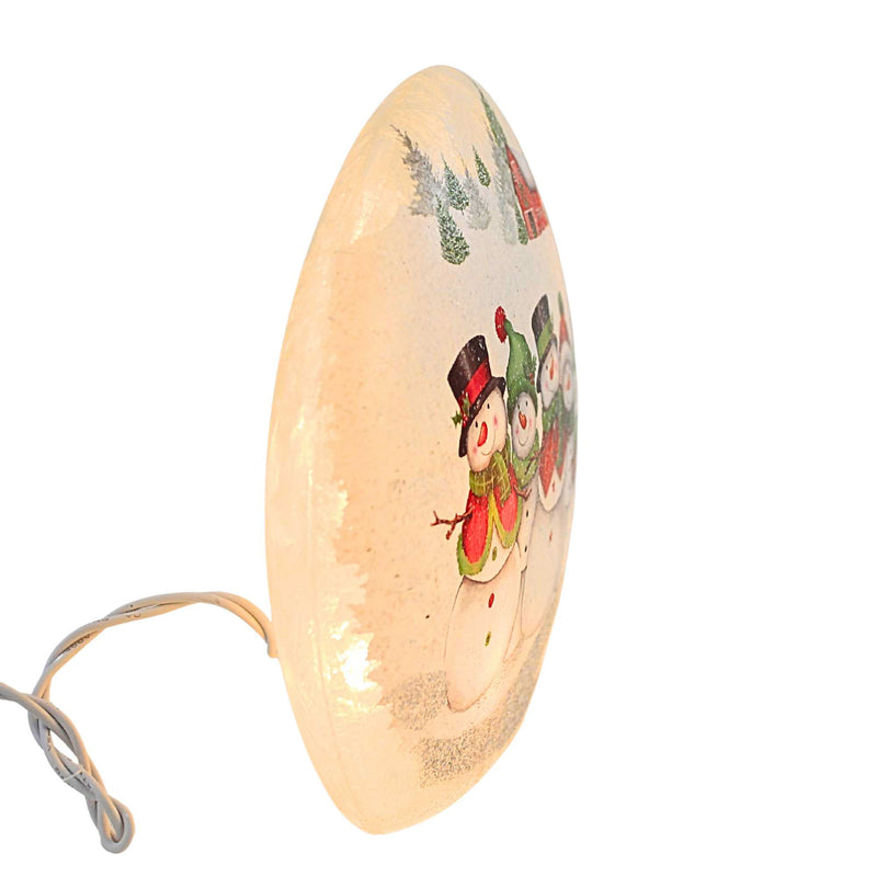 Stony Creek Happy Snowman Sm Pre-Lit Round Orb - - SBKGifts.com