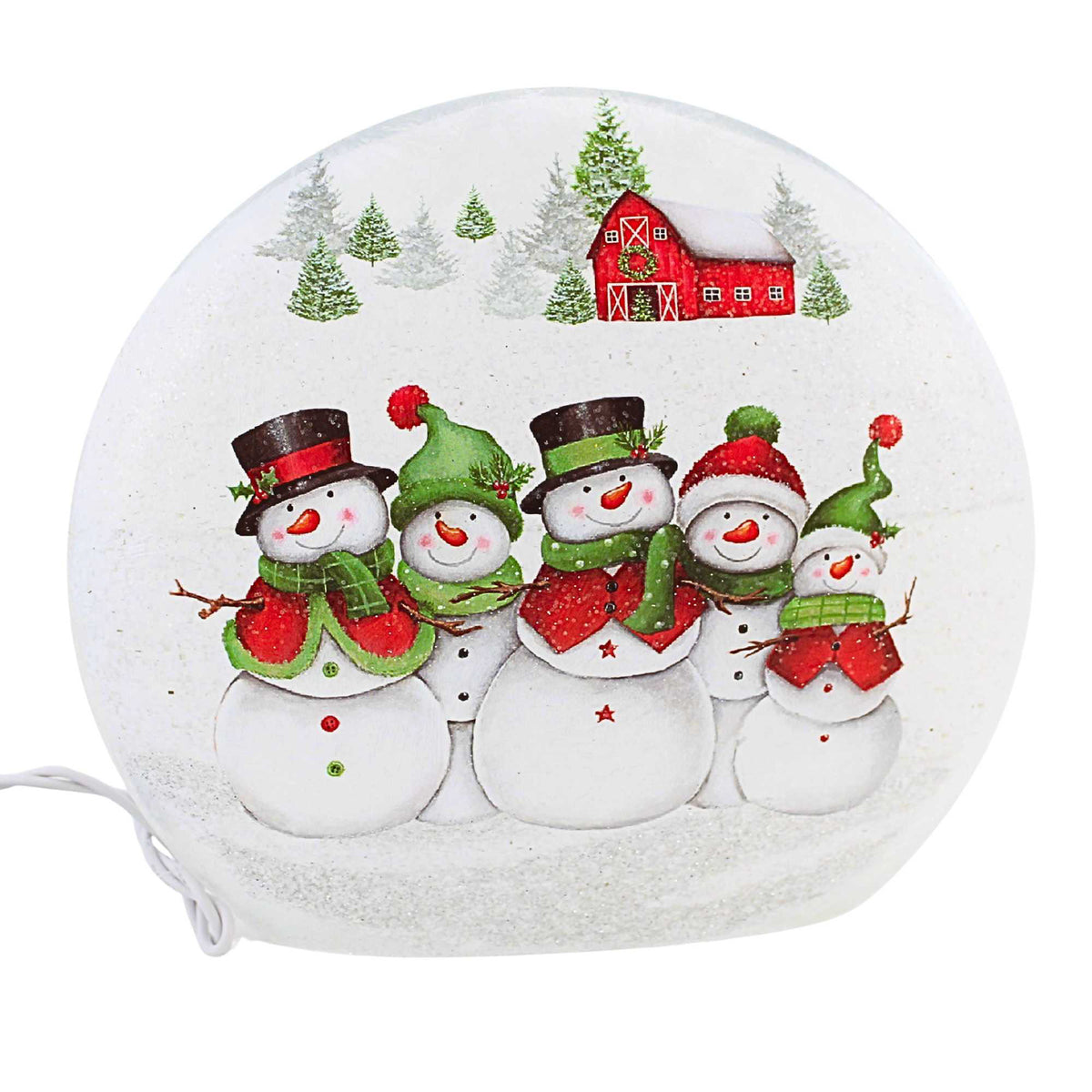 Stony Creek Happy Snowman Sm Pre-Lit Round Orb - - SBKGifts.com