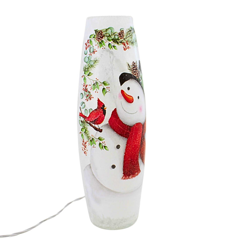 Stony Creek Happy Snowman Pre-Lit Lg Vase - - SBKGifts.com