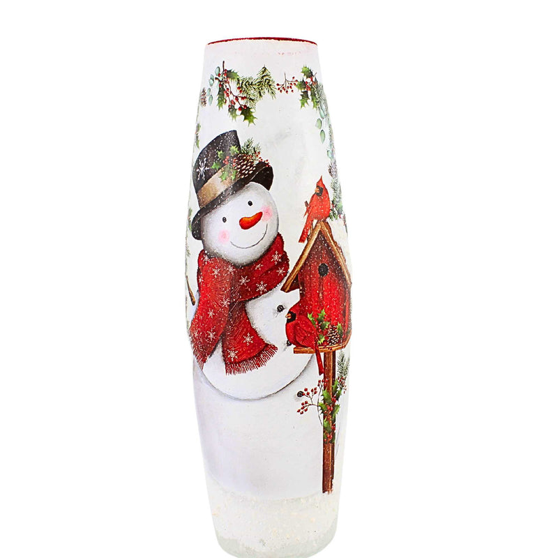 Stony Creek Happy Snowman Pre-Lit Lg Vase - - SBKGifts.com
