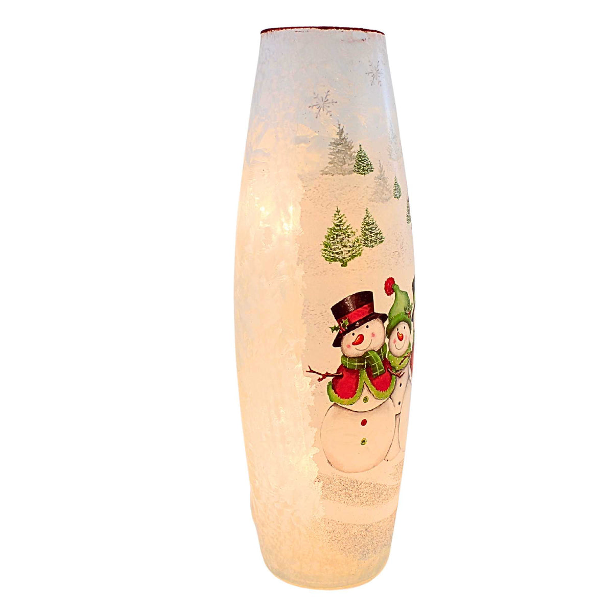 Stony Creek Happy Snowman Pre-Lit Lg Vase - - SBKGifts.com