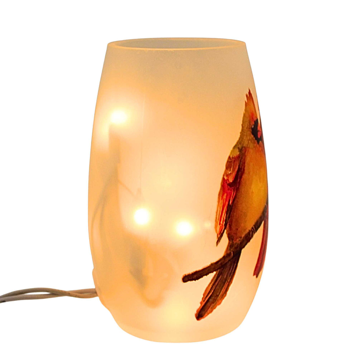 Stony Creek Angel Cardinal Pre-Lit Small Vase - - SBKGifts.com