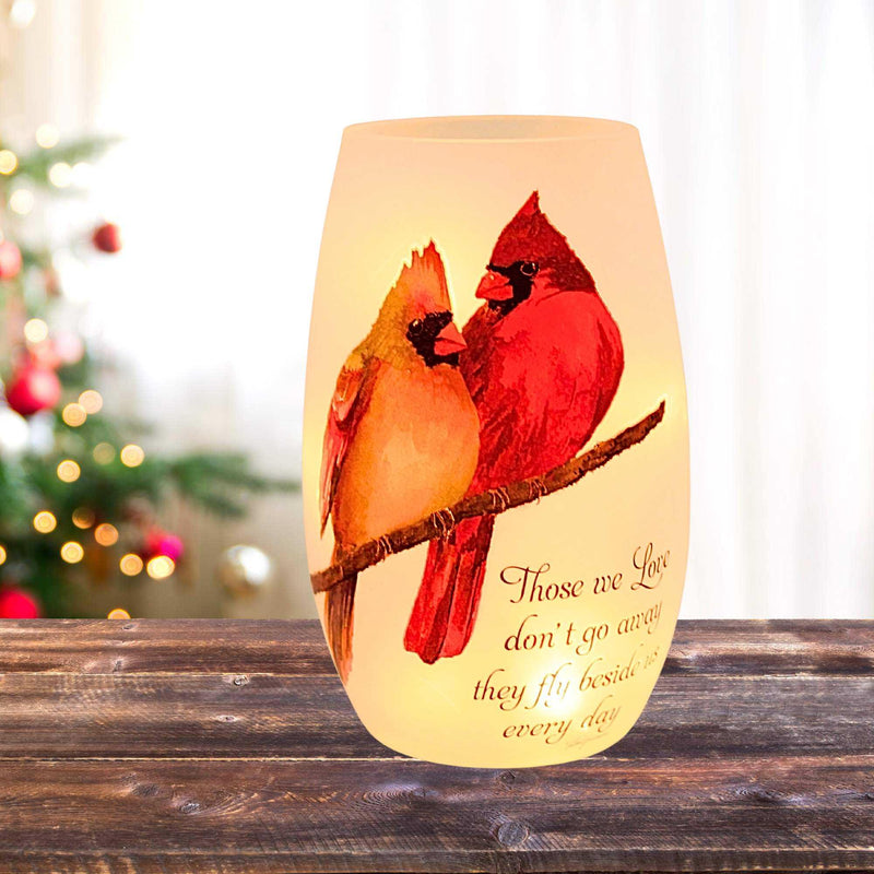 Stony Creek Angel Cardinal Pre-Lit Small Vase - - SBKGifts.com
