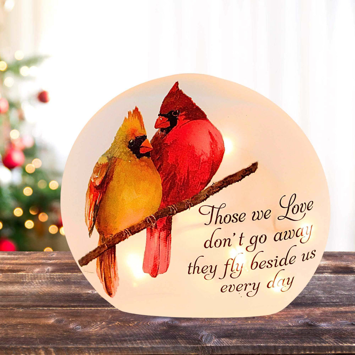 Stony Creek Angel Cardinals Pre-Lit Small Orb - - SBKGifts.com
