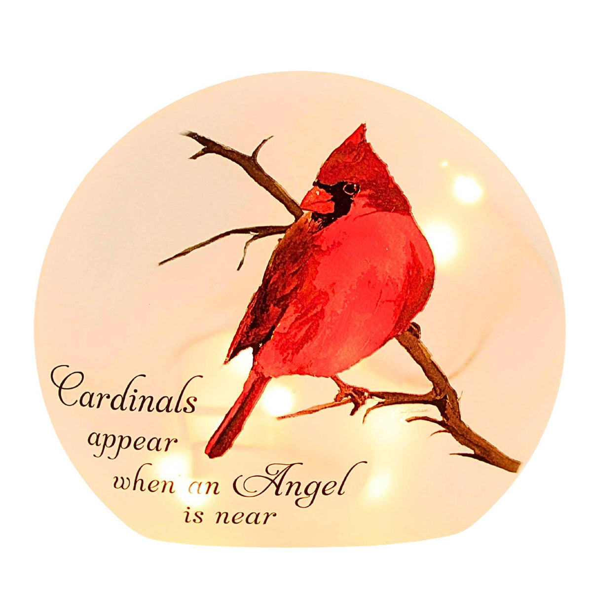 (65423) Angel Cardinals Pre-Lit Small Orb