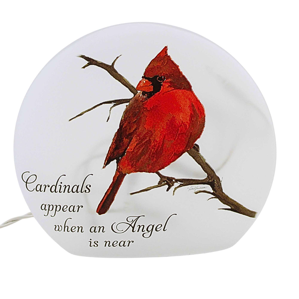 Stony Creek Angel Cardinals Pre-Lit Small Orb - - SBKGifts.com