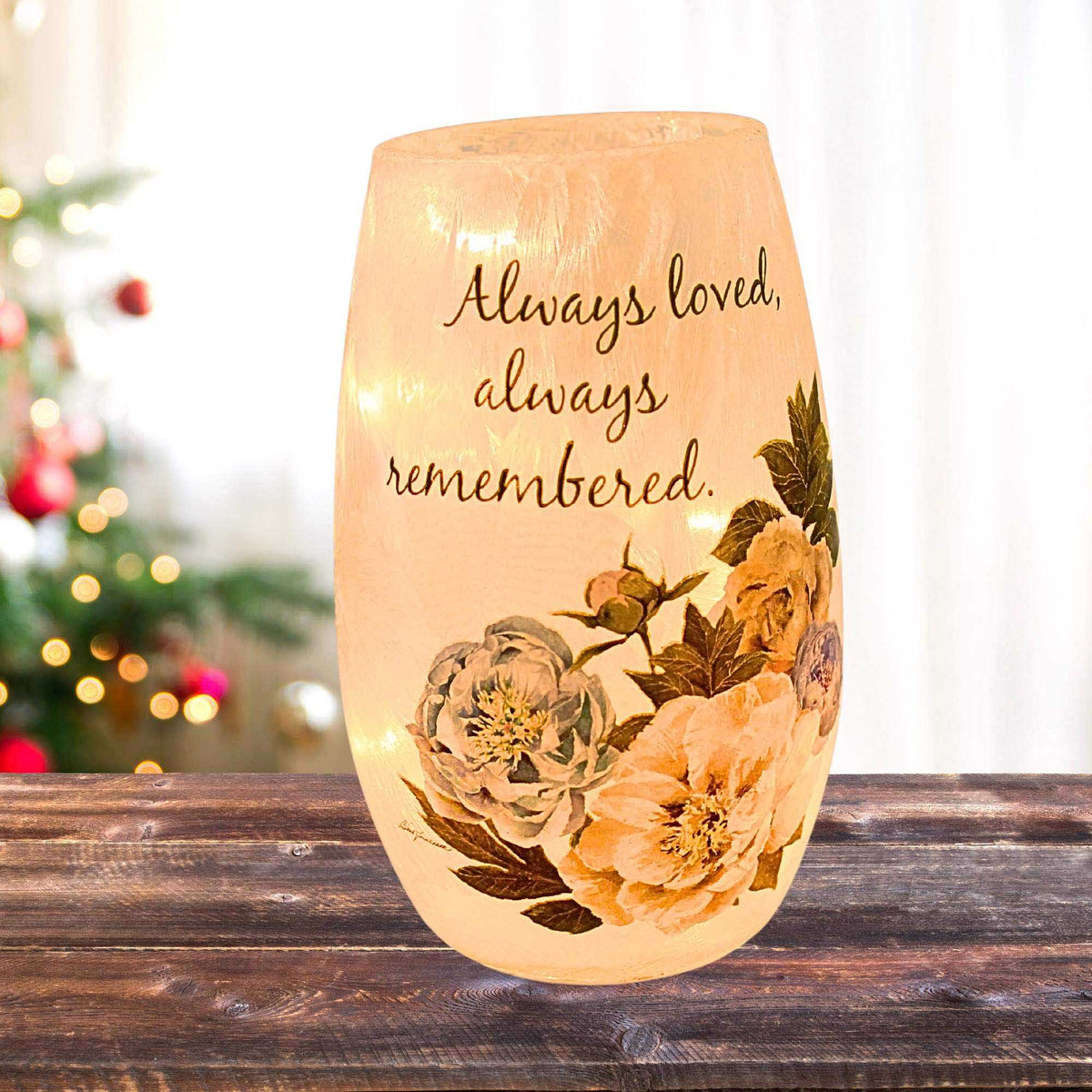 Stony Creek Always Loved Always Remembered Pre-Lit Small Vase - - SBKGifts.com