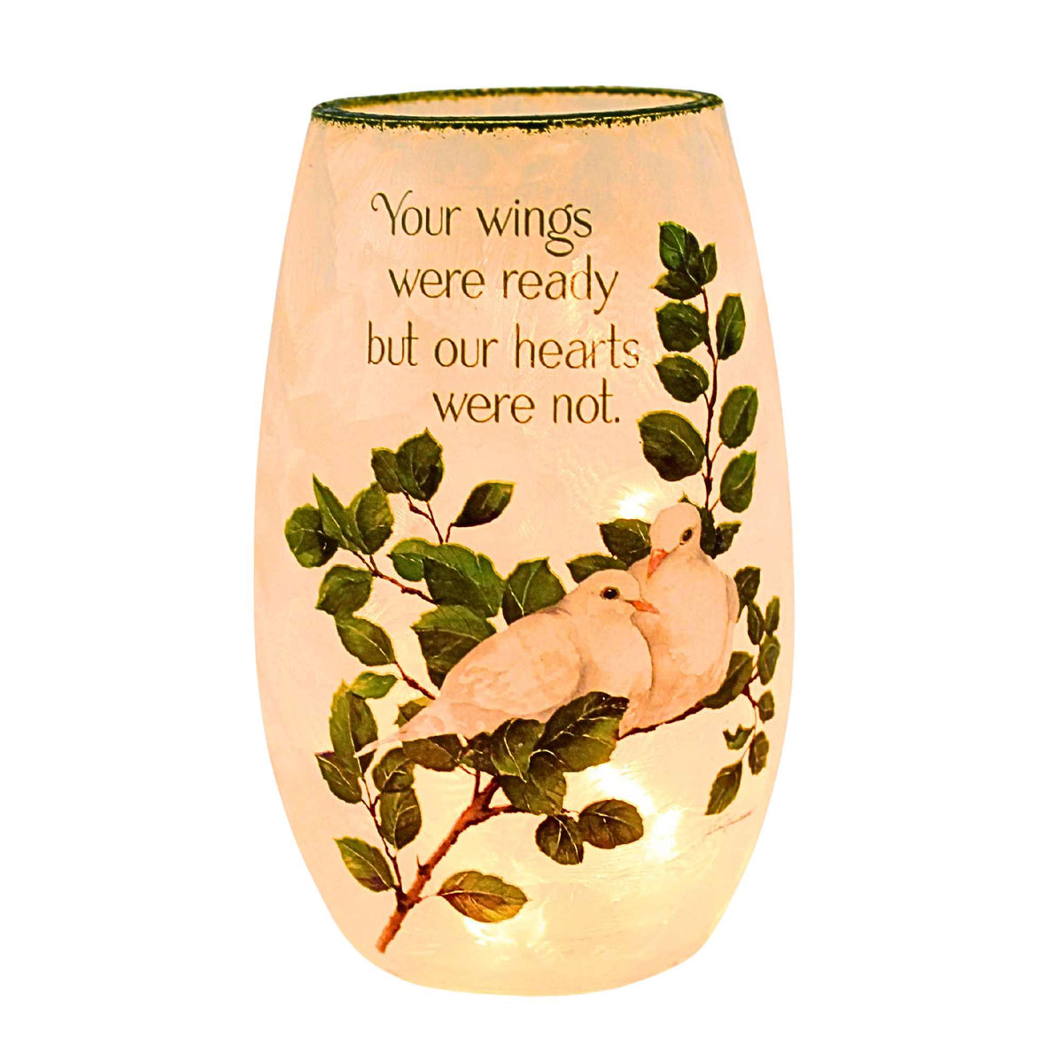 (65427) Dove Love Pre-Lit Small Vase
