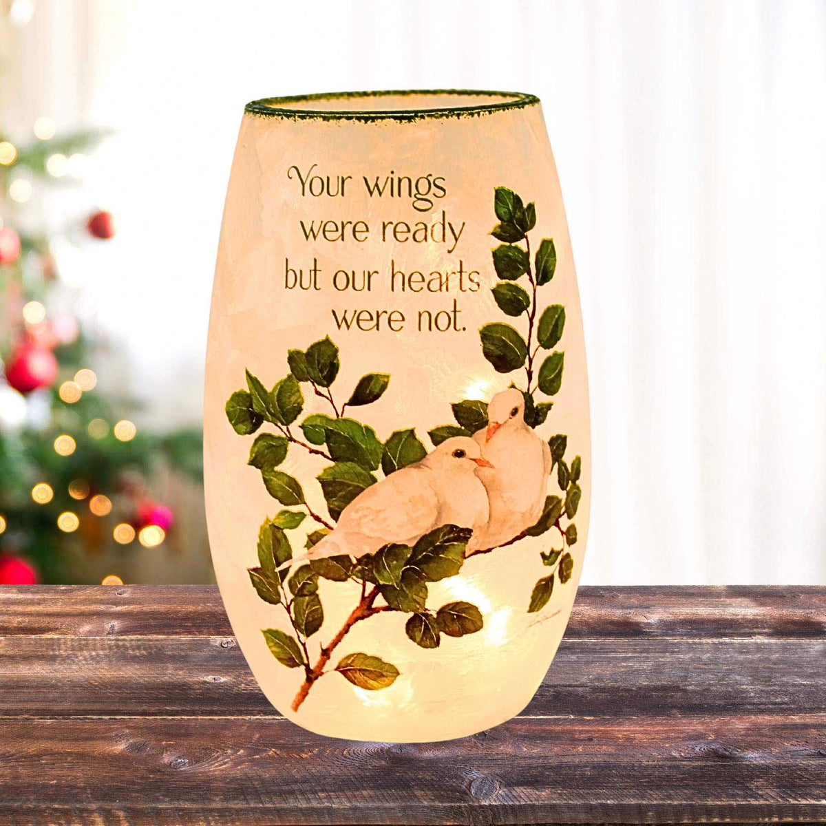 Stony Creek Dove Love Pre-Lit Small Vase - - SBKGifts.com