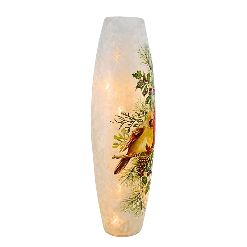 Stony Creek Winter Cardinal Couple Pre-Lit Super Colossal Vase - - SBKGifts.com