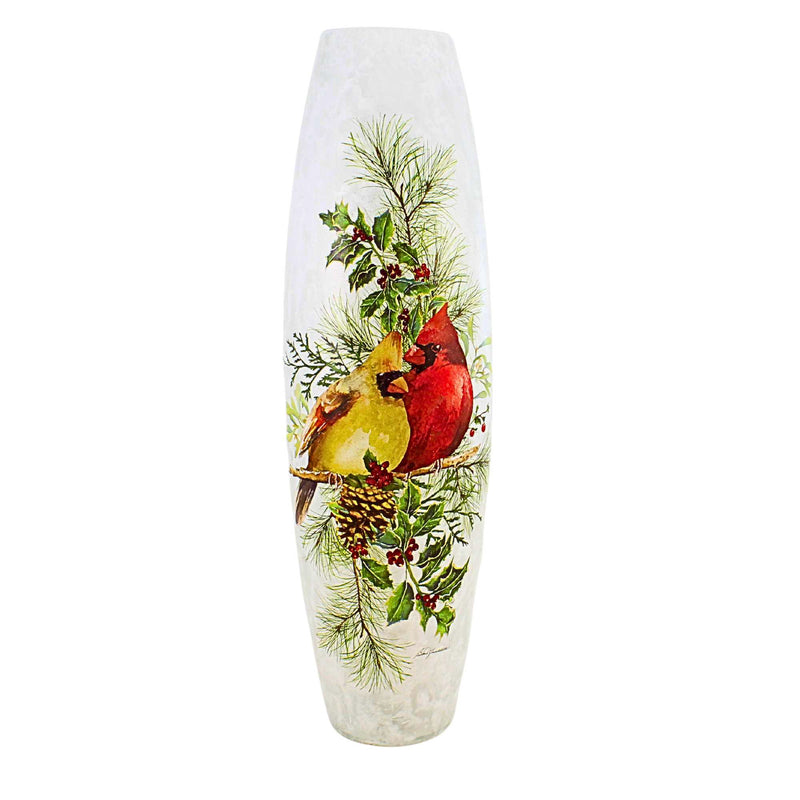 Stony Creek Winter Cardinal Couple Pre-Lit Super Colossal Vase - - SBKGifts.com