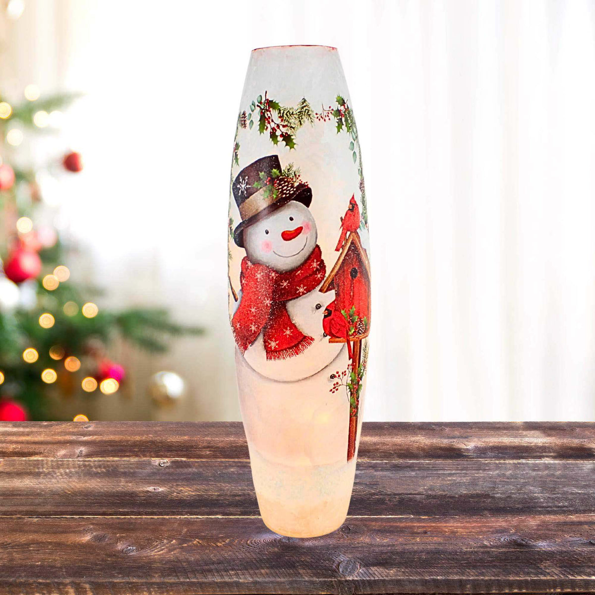 Stony Creek Happy Snowman Pre-Lit Super Colossal Vase - - SBKGifts.com