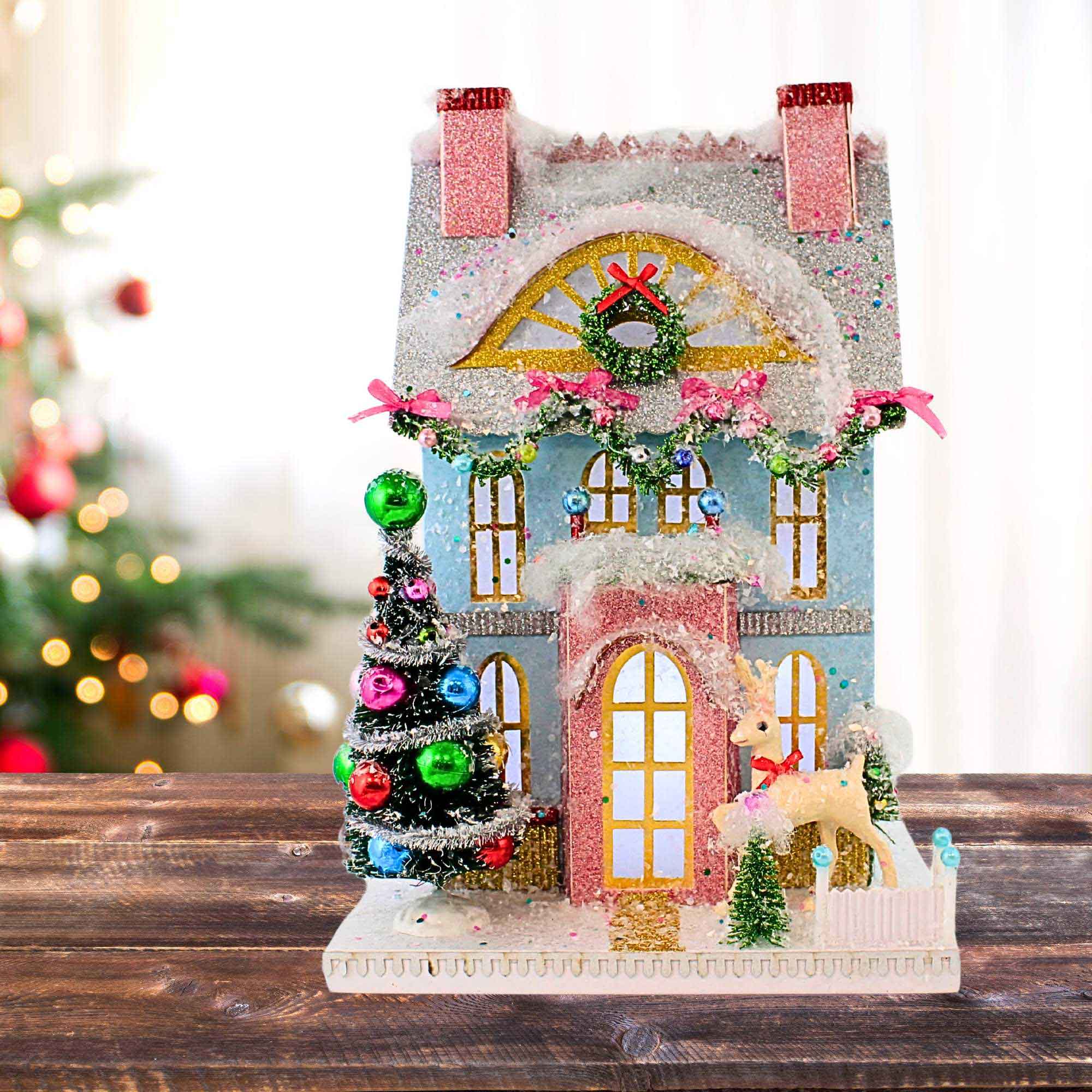 Cody Foster 14.75In Merry Reindeer Chateau, Cardboard, Victorian