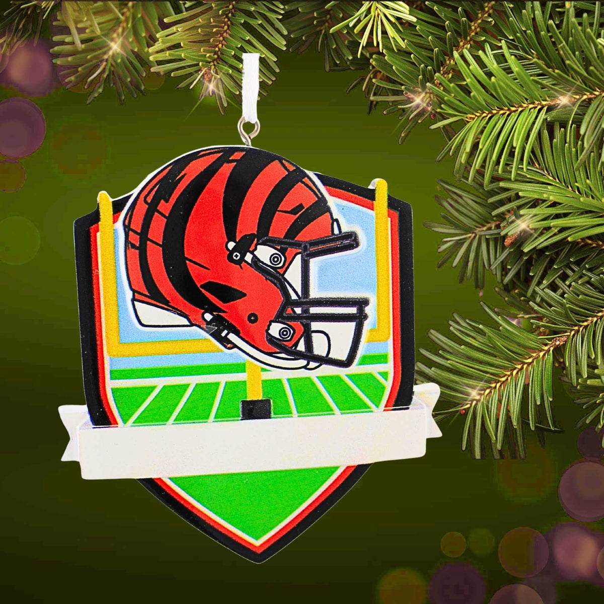 Polarx Nfl Cincinnati Bengals Personalized Shield Ornament - - SBKGifts.com